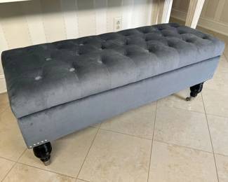 18 Steven Rhoades Designs Tufted Faux Suede Storage Bench