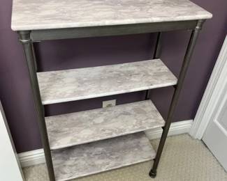 18 4Tier Faux Marble Shelving Unit