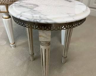 18 Marble Top TriLeg Accent Table
