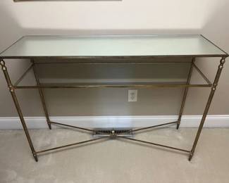 18 Uttermost Glass Top 2Tier Console Table