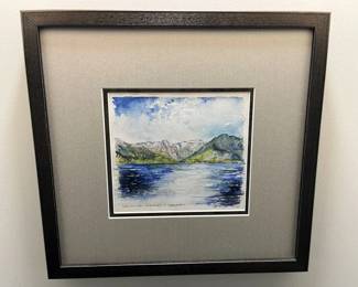 18 Bjrg Frisok Bjberg Sognefjorden Watercolor