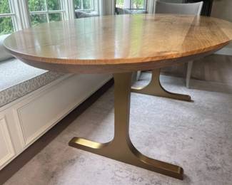 18 ModShop St. Lucia White Oak Dining Table Base Detail