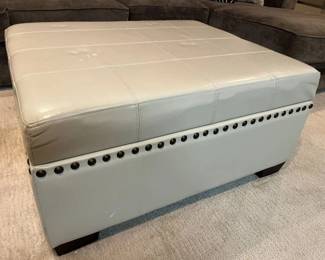 18 Ave Six Detour Faux Leather Storage Ottoman Table
