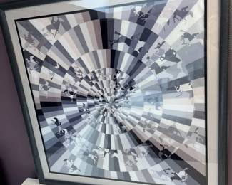18 Hermes Galop Chromatique Benoit Pierre Emery Optical Illusion Shadowbox Silk Scarf