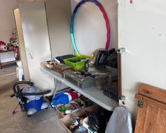 Utility cabinet, electric drill, vintage corded drill, toolbox, electric rotor saw, freezer