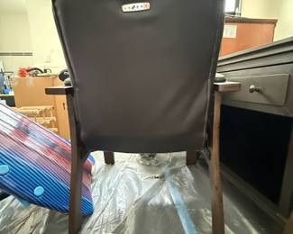 Back of Pair of Lazboy Leather Chairs