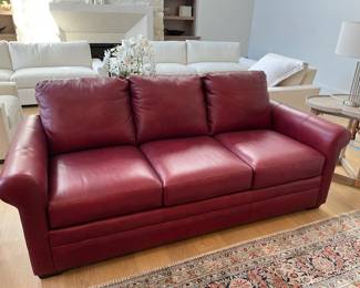 Red Leather Sofa