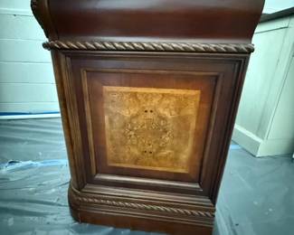 Side of Burl and Inlay Filing Cabinet