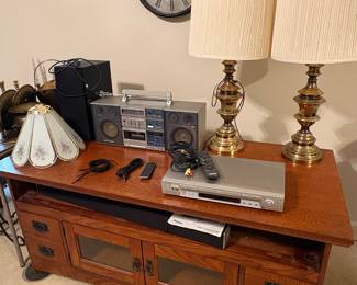 Oak Mission TV stand for Big Screen