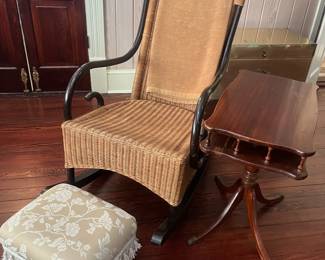 Vintage wicker rocker