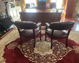 Large rug, chairs