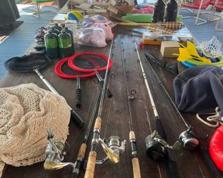 Rods/reels, pool toys