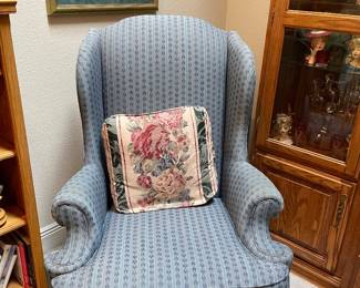 #84 - $120 Each Thomasville wing back Blue 30Wx27x44T 