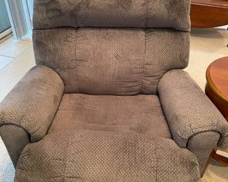 #81-$60 Dark grey overstuffed lazy chair 
