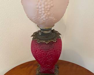 #64 - $100 Gone with the Wind glass lamp 29x10 
