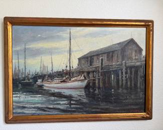 #74    $-  Wendall M Rogers oil on canvas 33x23  