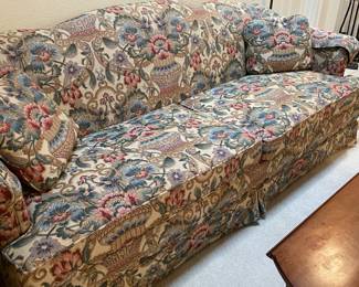  #87-$300 Thomasville sofa vibrant pastels 82Wx39x34T 