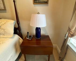 #35-$150 Ethan  Allen Early Americna Solid Cherry Queen Ann style drop leave low table 37Wopen 27x28 