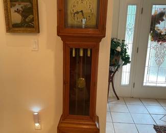#5 -$300 Art Deco tall case clock not marked 