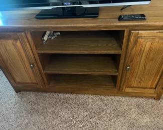 TV Stand / Entertainment Center - Higher quality than most, Vizio TV on stand