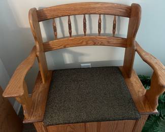Telephone Chair with seat that lifts to storage compartment