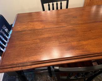 Wood Dining Table High Top and Chairs