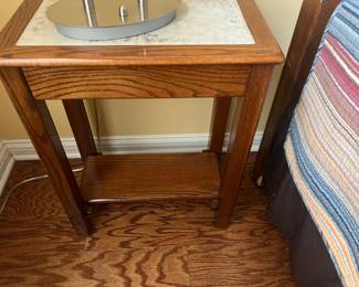 Side Table with Tile Inlet