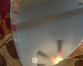 Glass Top Triangle Accent Table
