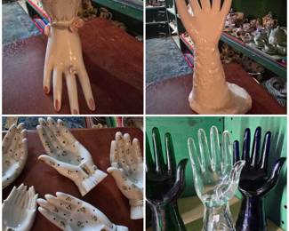 Ceramic, glass hands