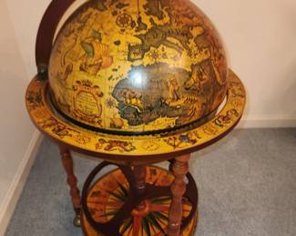 Globe bar cart