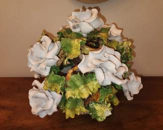 Vintage Italian porcelain floral
