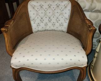 Qty 2 Caned barrel chair