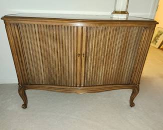 Vintage sliding door cabinet