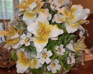 Vintage Italian porcelain floral 