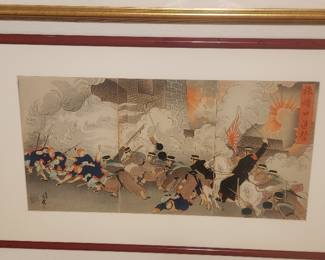 Sino-Japanese war print by Mikita Toshiba - 1895 - Advance on Port Arthur