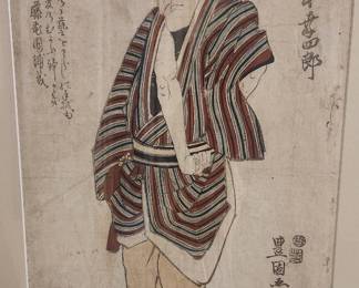 Ukkiyo-e print of a kabuki actor - by Utagawa Toyokuni I - early 19th century