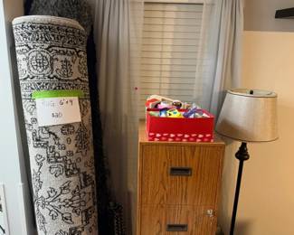 Rugs, Lamps and File Cabinets