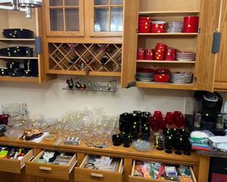 Glassware, Plates and Bowls, Black Tiara Glasses, Glassware