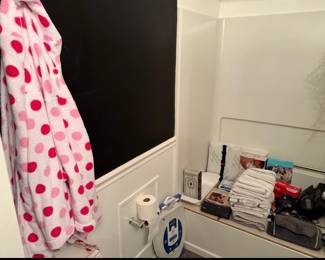 Bathrobe and Toilet Seat