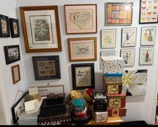 Embroidery Pictures and Decorative Boxes