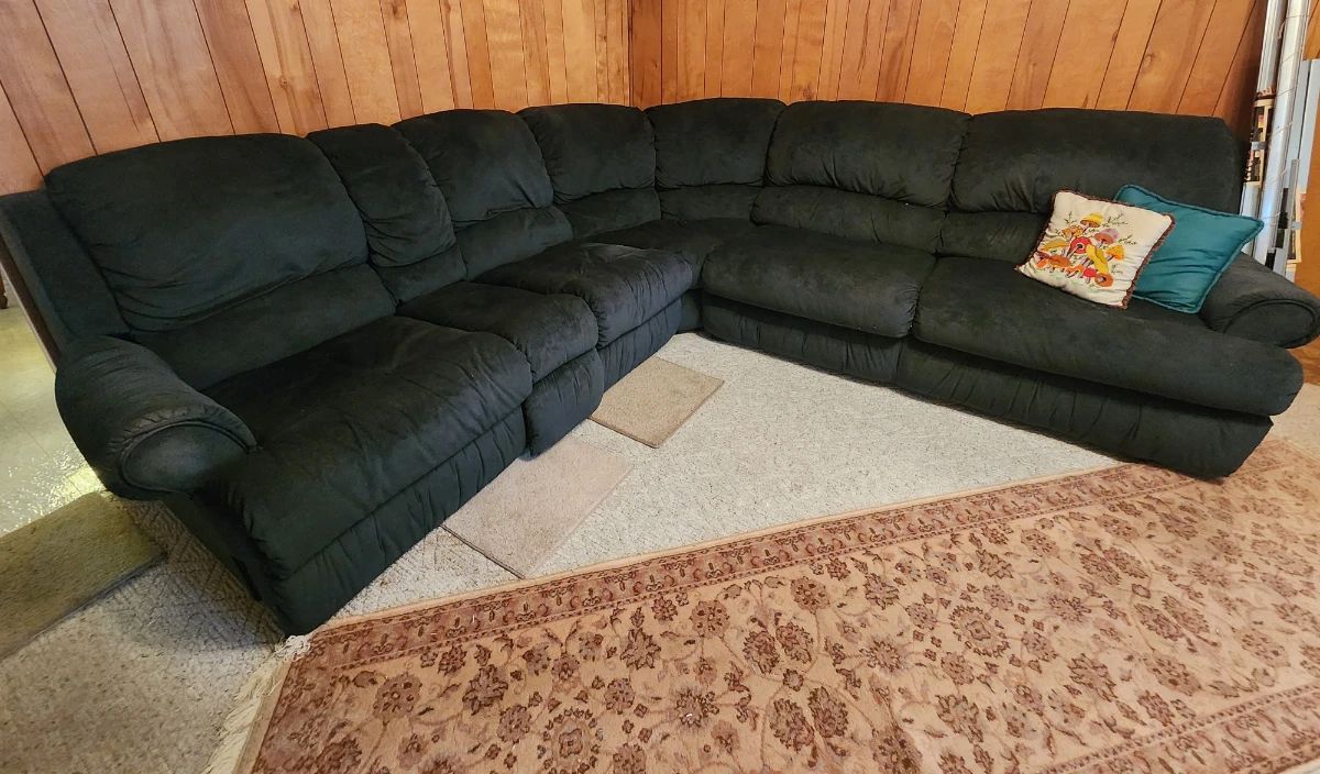 Reclining sectional with sleeper