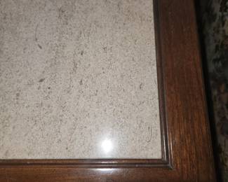 Marble top detail