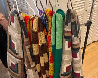 Hand knitted afghans