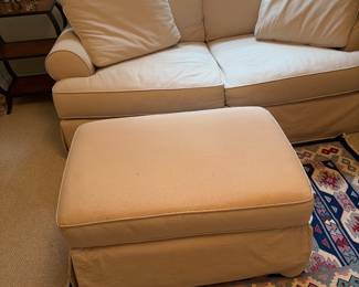 Bloomingdale’s loveseat and ottoman