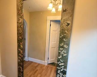 Large Antique Handpainted Mirror from the King Estate (Quincy)