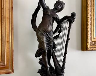 Bronze(?) Dancing Nymph w/Harp