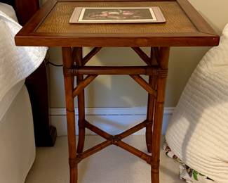 Pair Bamboo Side Tables