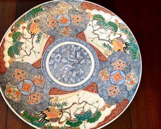 Large Imari Crane Charger