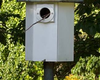 Pr. Octagonal Wood & Copper Birdhouses w/