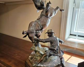 Guy M. Dahl "No turning back" limited edition Bronze Statue 